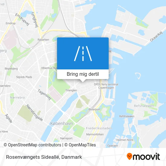 Rosenvængets Sideallé kort