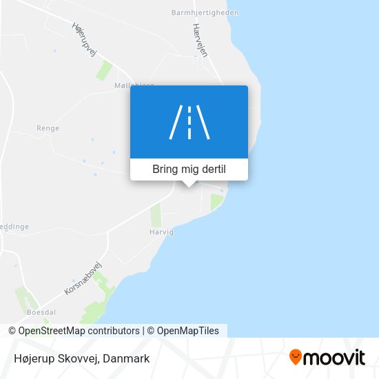 Højerup Skovvej kort