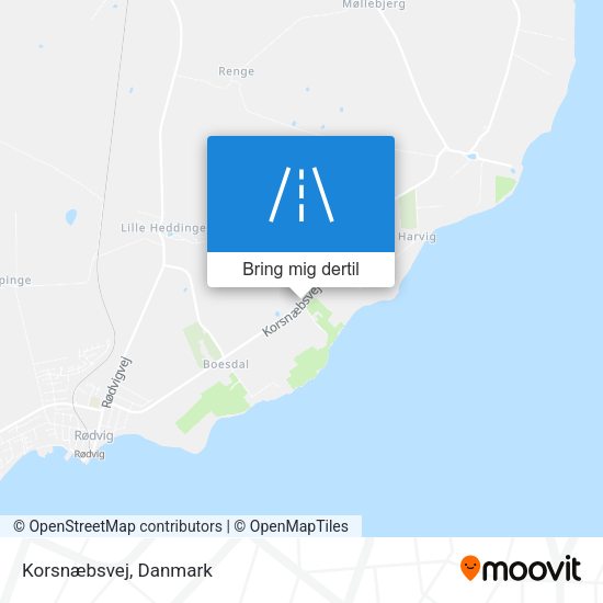 Korsnæbsvej kort