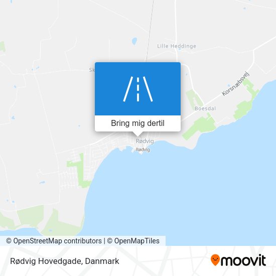 Rødvig Hovedgade kort