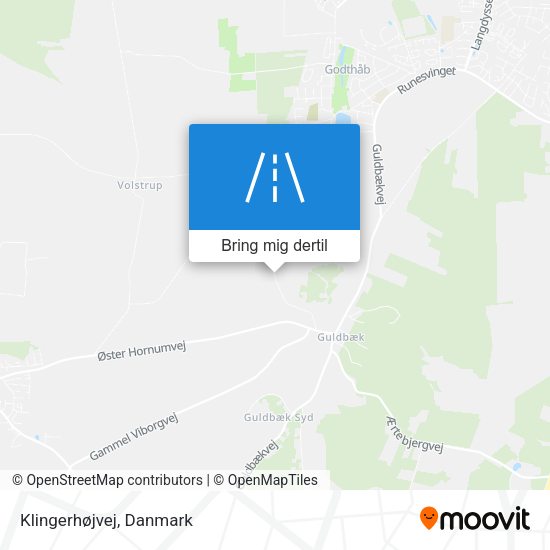 Klingerhøjvej kort