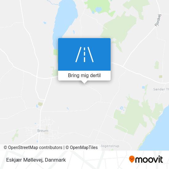 Eskjær Møllevej kort