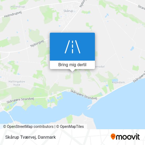 Skårup Tværvej kort