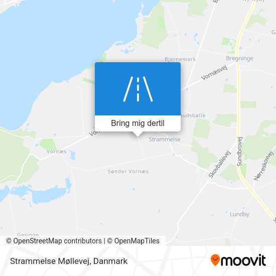 Strammelse Møllevej kort