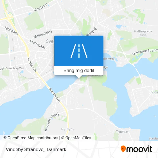 Vindeby Strandvej kort