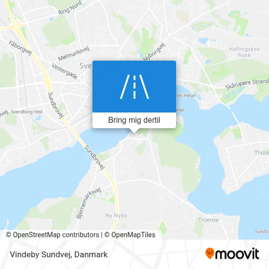 Vindeby Sundvej kort