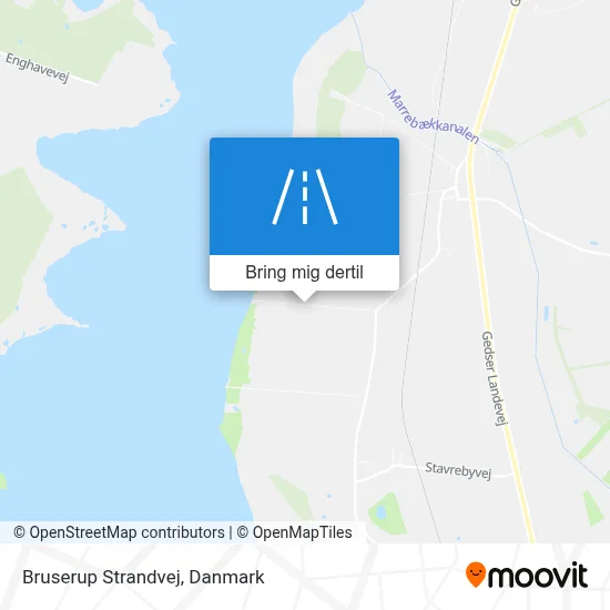 Bruserup Strandvej kort