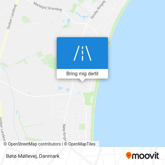 Bøtø Møllevej kort