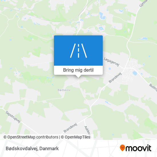 Bødskovdalvej kort