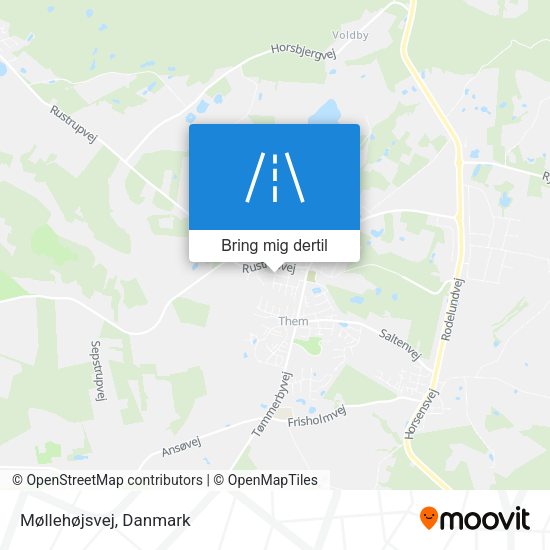 Møllehøjsvej kort
