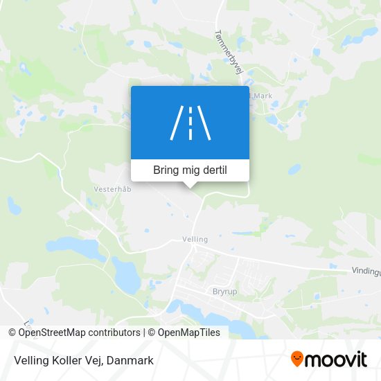 Velling Koller Vej kort
