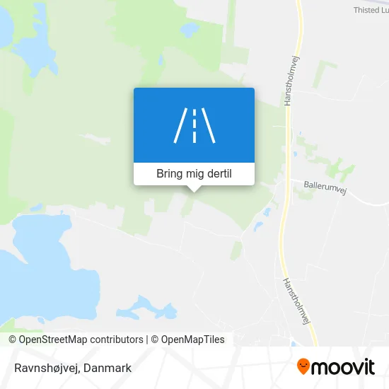 Ravnshøjvej kort