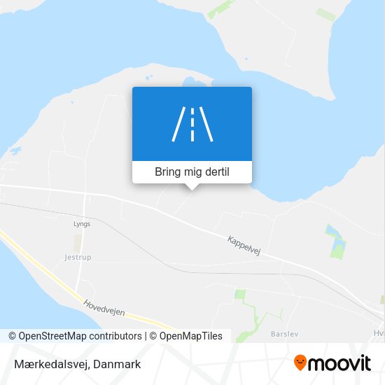 Mærkedalsvej kort