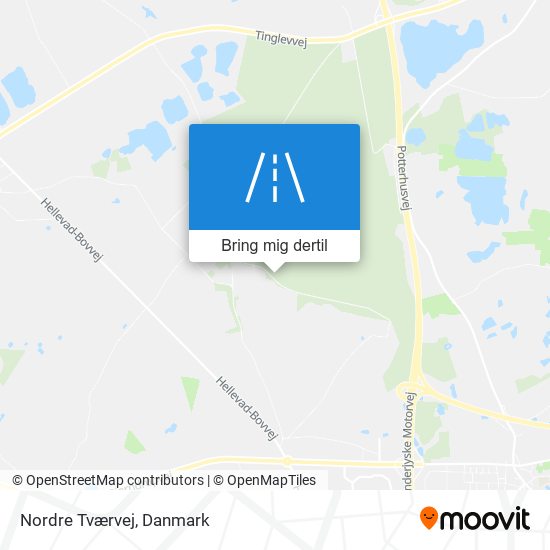 Nordre Tværvej kort