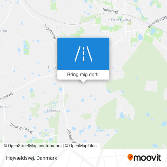 Højvældsvej kort