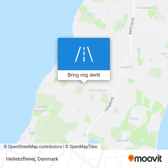 Helletoftevej kort