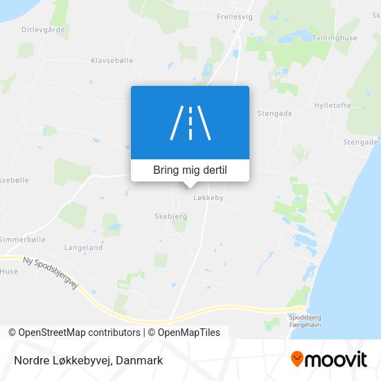 Nordre Løkkebyvej kort