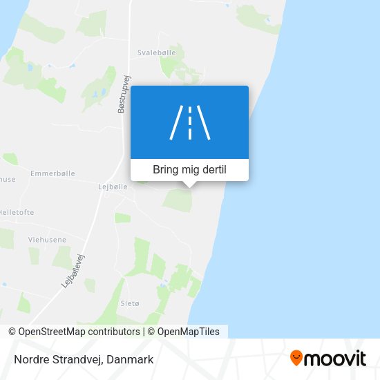 Nordre Strandvej kort