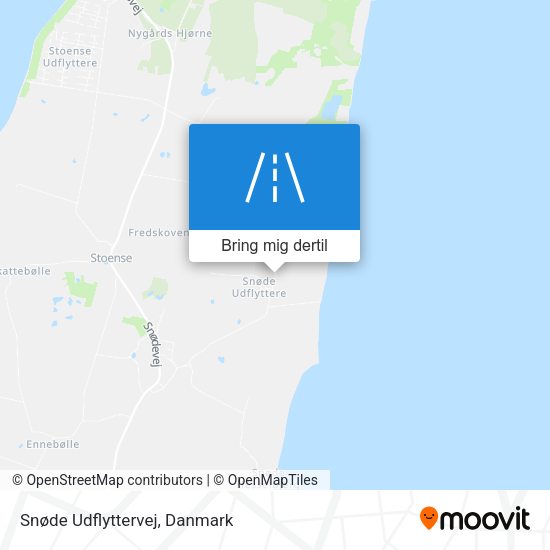 Snøde Udflyttervej kort