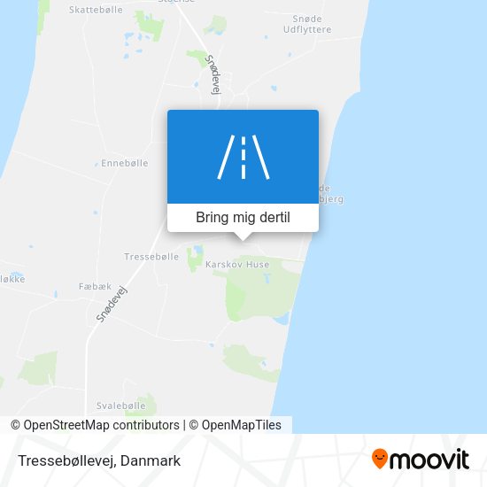 Tressebøllevej kort