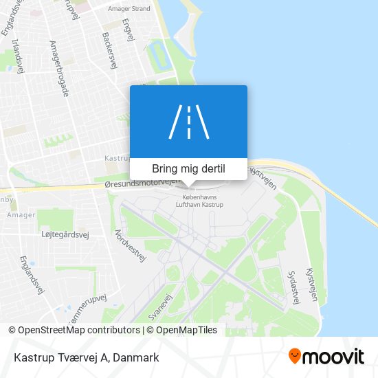 Kastrup Tværvej A kort