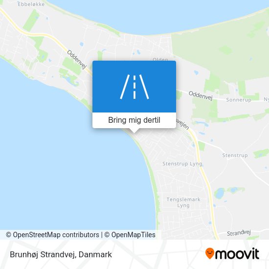 Brunhøj Strandvej kort