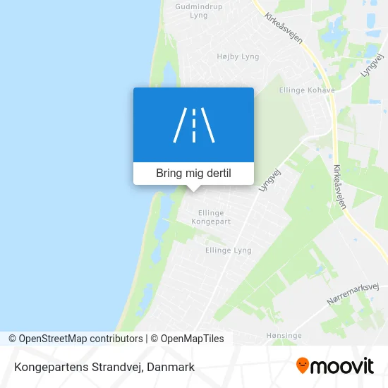 Kongepartens Strandvej kort