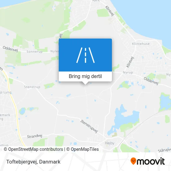 Toftebjergvej kort