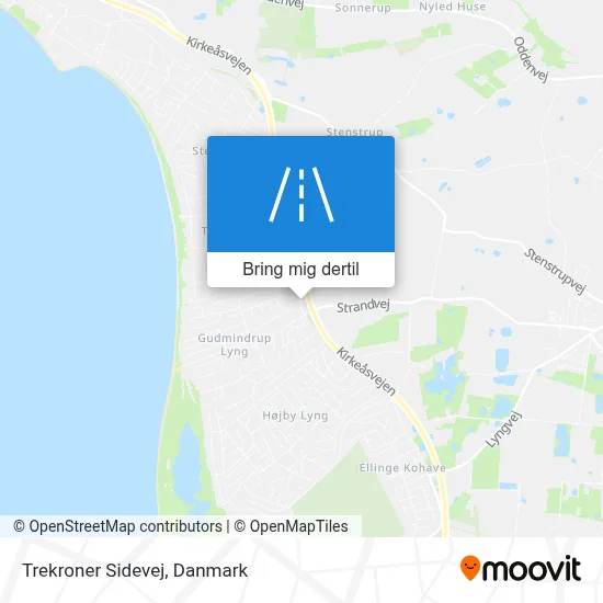 Trekroner Sidevej kort