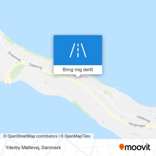 Yderby Møllevej kort