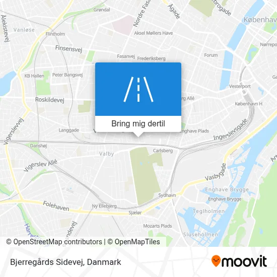Bjerregårds Sidevej kort