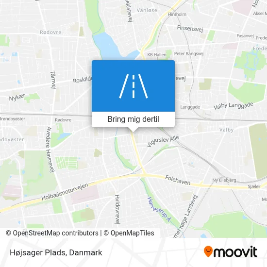 Højsager Plads kort