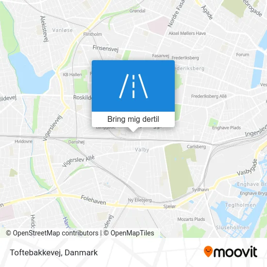 Toftebakkevej kort