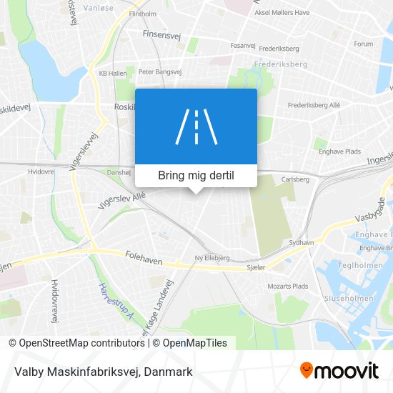 Valby Maskinfabriksvej kort