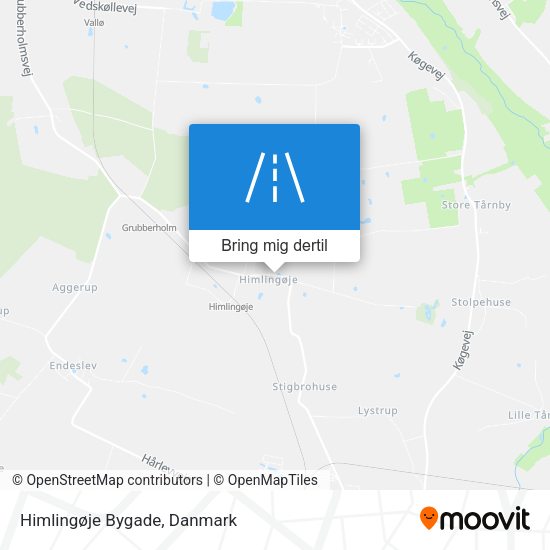Himlingøje Bygade kort