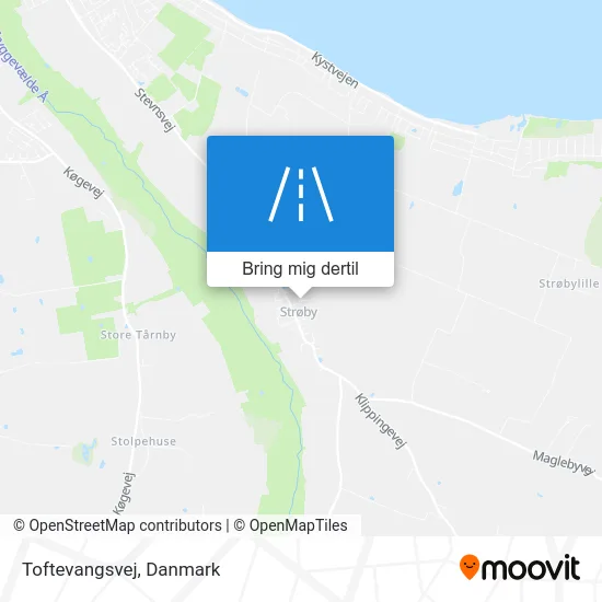 Toftevangsvej kort