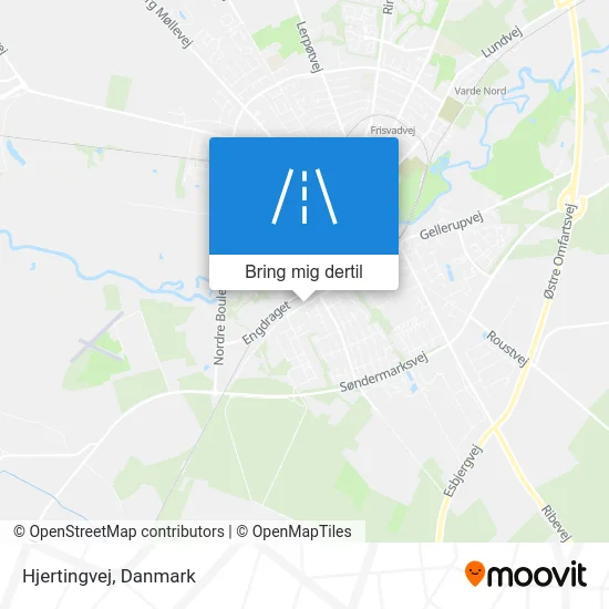 Hjertingvej kort