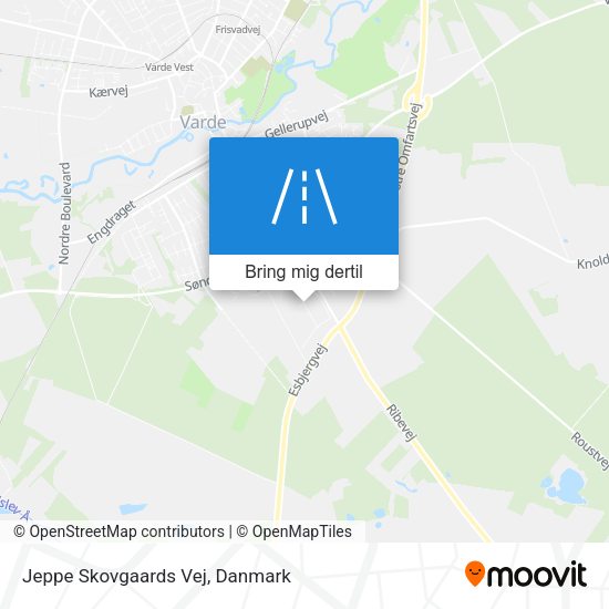 Jeppe Skovgaards Vej kort