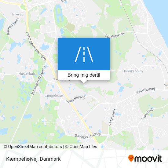 Kæmpehøjvej kort