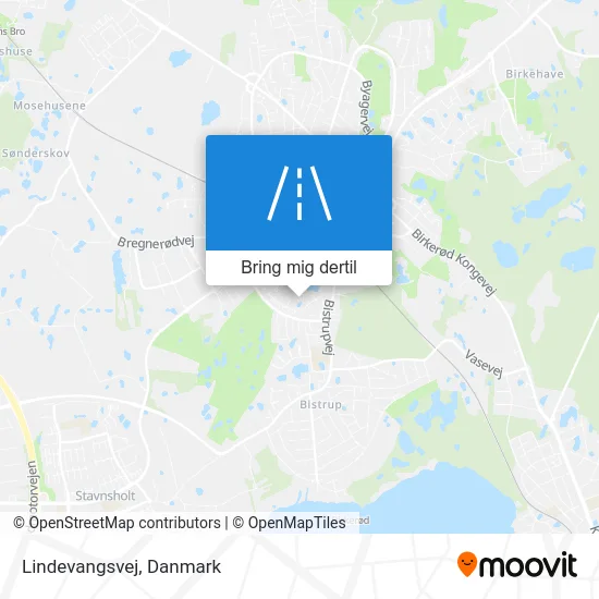 Lindevangsvej kort
