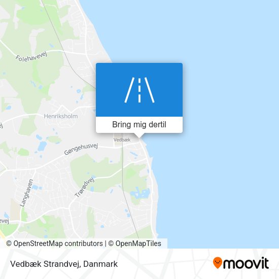 Vedbæk Strandvej kort