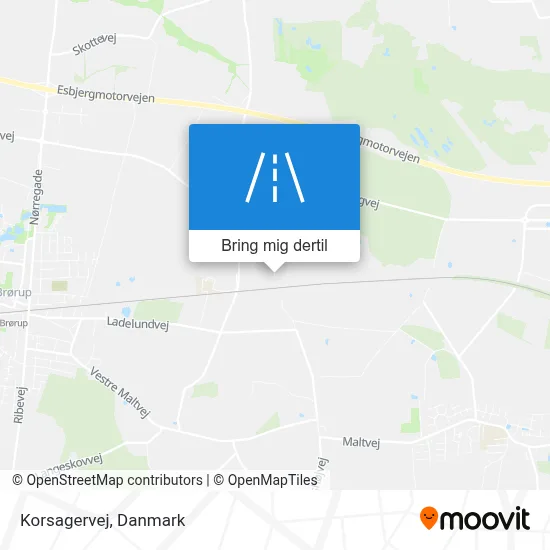 Korsagervej kort