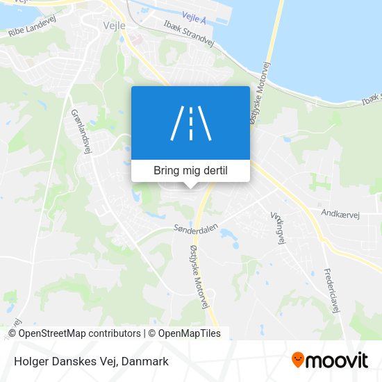 Holger Danskes Vej kort