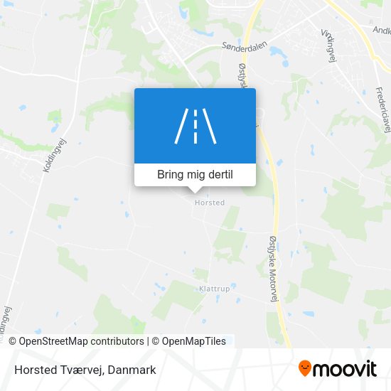 Horsted Tværvej kort