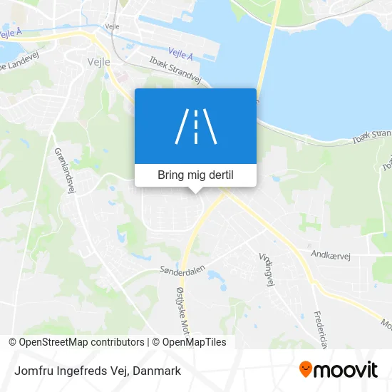 Jomfru Ingefreds Vej kort