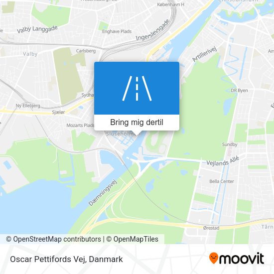 Oscar Pettifords Vej kort