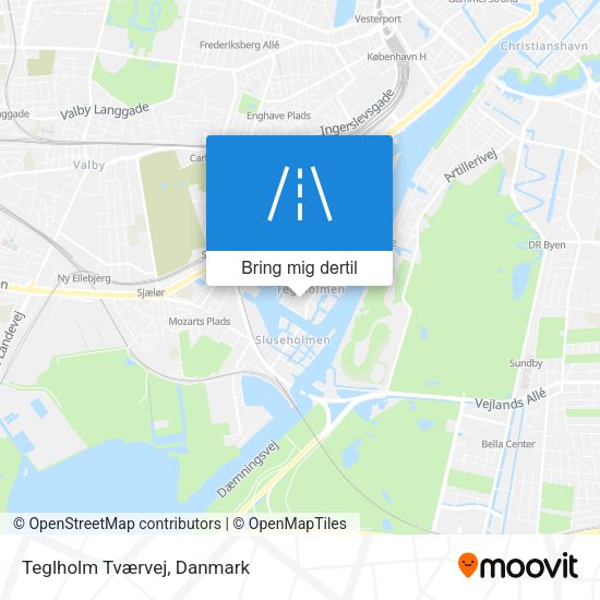 Teglholm Tværvej kort