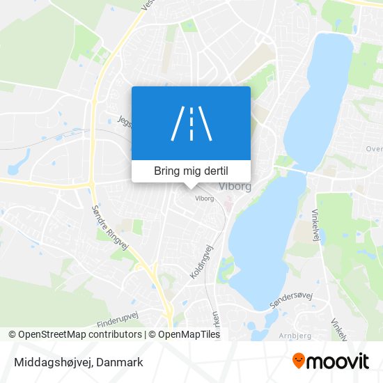 Middagshøjvej kort