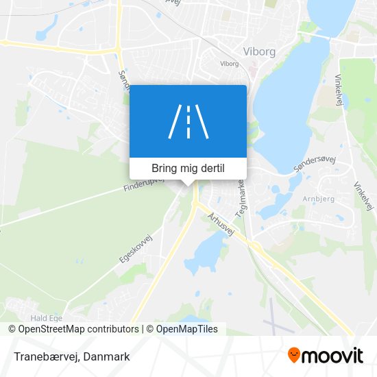 Tranebærvej kort