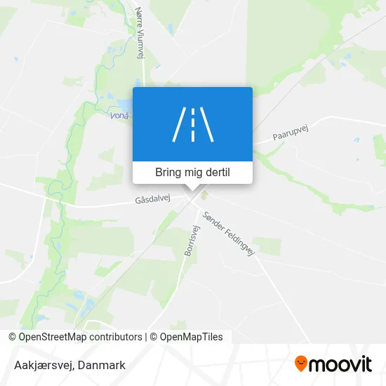 Aakjærsvej kort